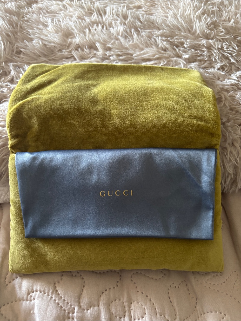 Gucci Eyeglass GreenVelvet Dust Pouch Accessories Kit